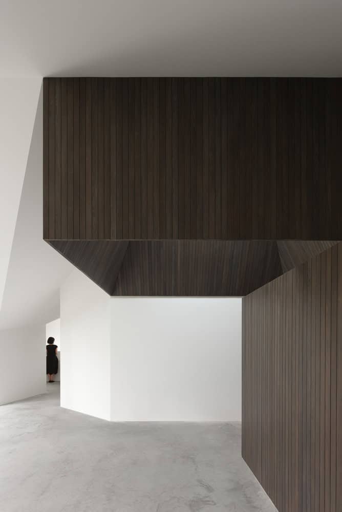 Re-folded House by McLeod Bovell Modern Houses, interior timber canopy hall, Vancouver