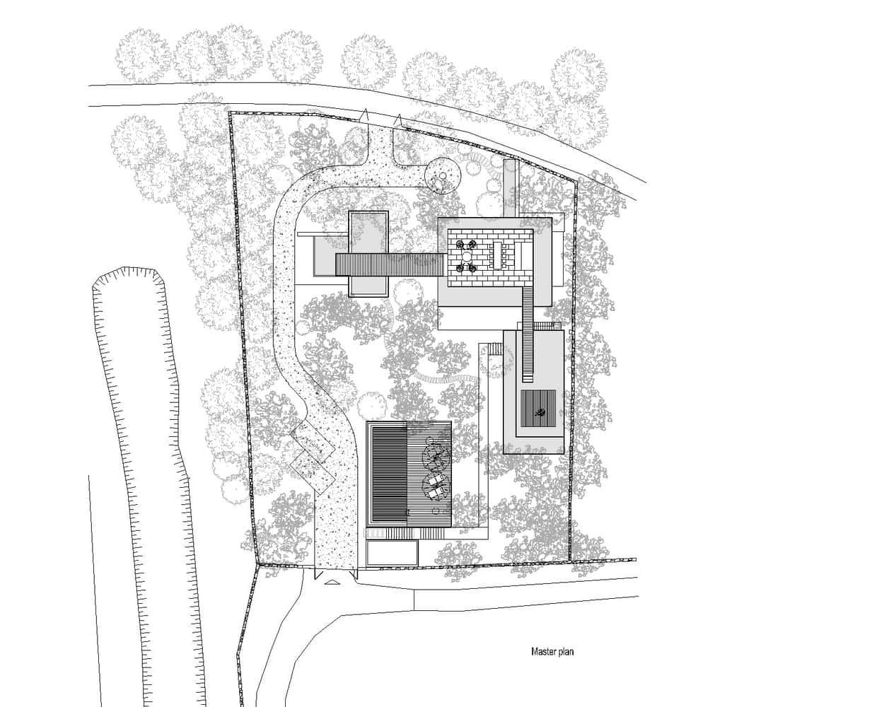 Master plan of Tam Dao Retreat House by Idee architects showing site layout in Tam Dao, Vietnam
