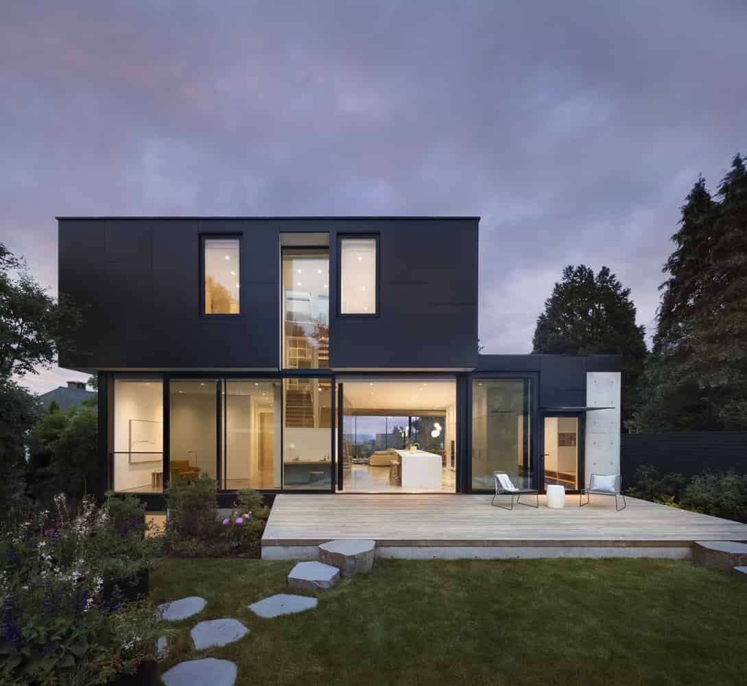 Yield House Rear Facade by Splyce Design Yield House by Splyce Design rear facade modern home in Vancouver Canada