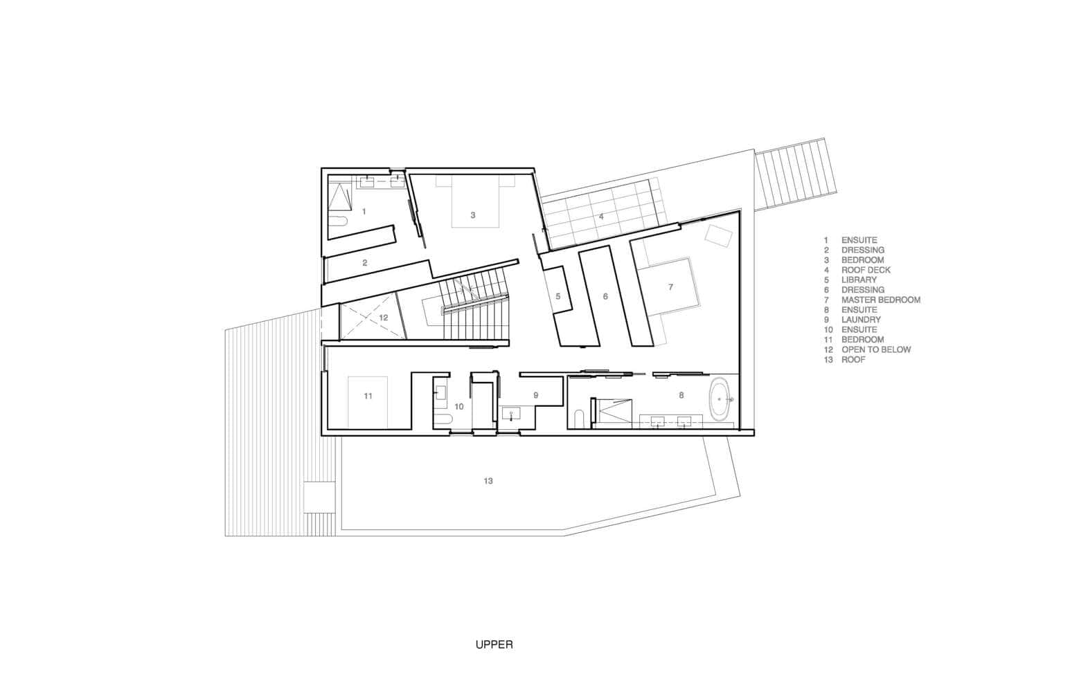 Yield House Upper Floor Plan by Splyce Design Yield House by Splyce Design upper floor plan Vancouver